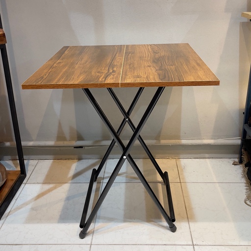 میز تاشو پایه فلزی روکش چوبی MDF ( بلند ) مسافرتی سبک