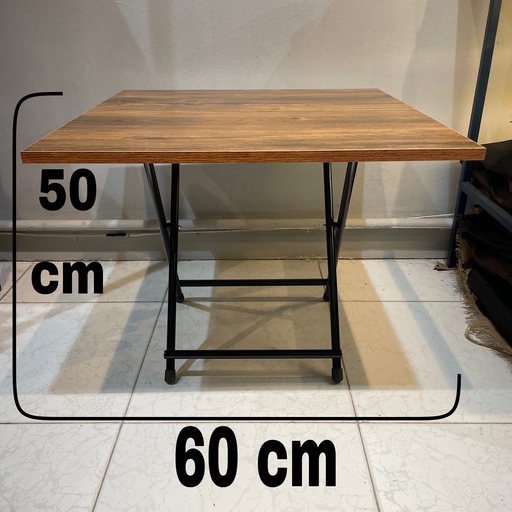 میز تاشو پایه فلزی روکش چوبی MDF ( کوتاه ) مسافرتی سبک