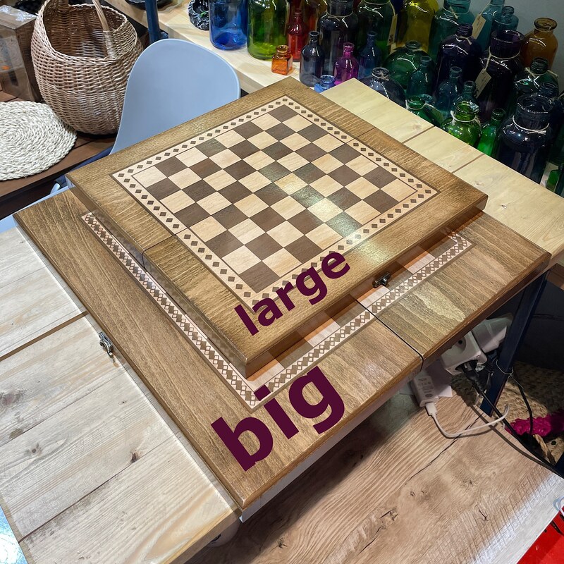 تخته و شطرنج نراد روس  ( متوسط )تاشو قابل حمل بازی،  ضد رطوبت و گرده قبار