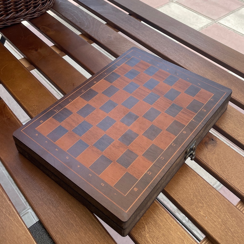 3 بازی تخته ، بزرگ ، شطرنج ، منچ  چوبی با حکاکی لیزری در یک بازی