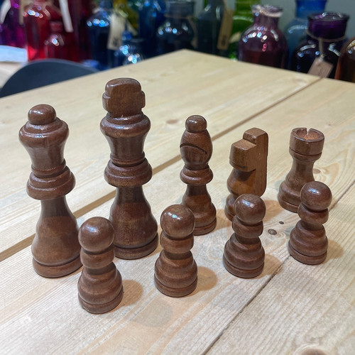 مهره شطرنج تمام چوبی درجه 1 خارجی سایز بزرگ