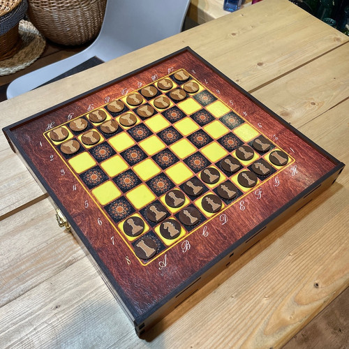 9 بازی در 1 بازی چوبی مدل 2 با برچست پی وی سی شطرنج ، منچ ، مافیا ،کشمکش و ...