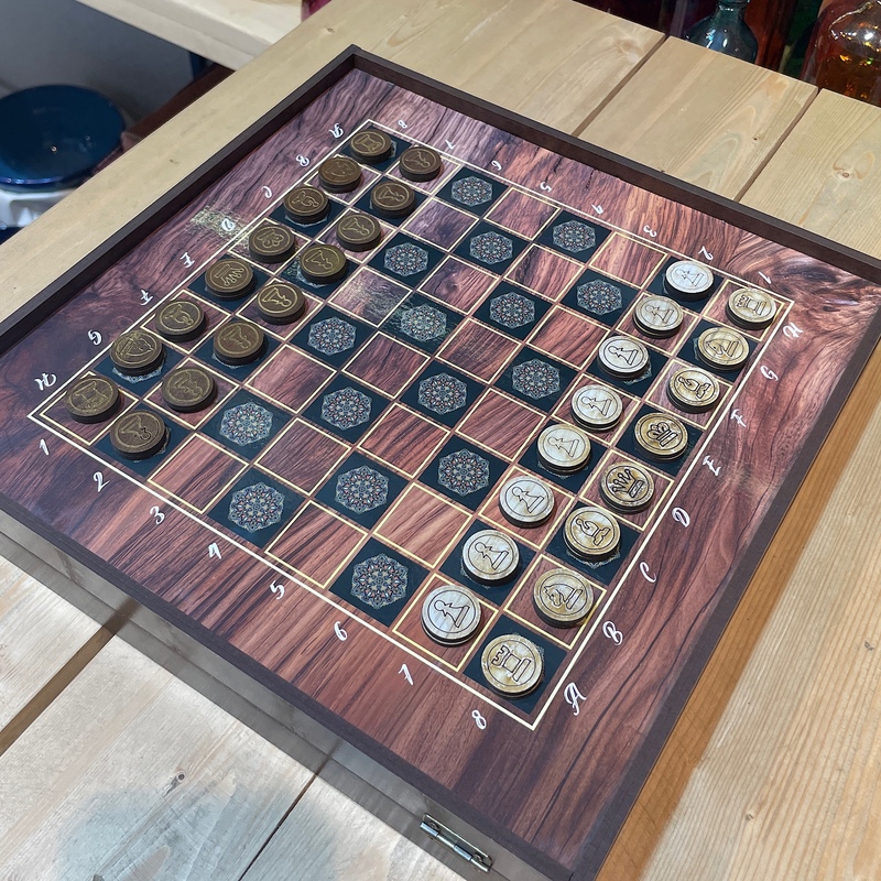 6 بازی در 1 بازی چوبی  با برچست پی وی سی تخته شطرنج ، منچ  ، مارپله ، دوز  و ایکس او