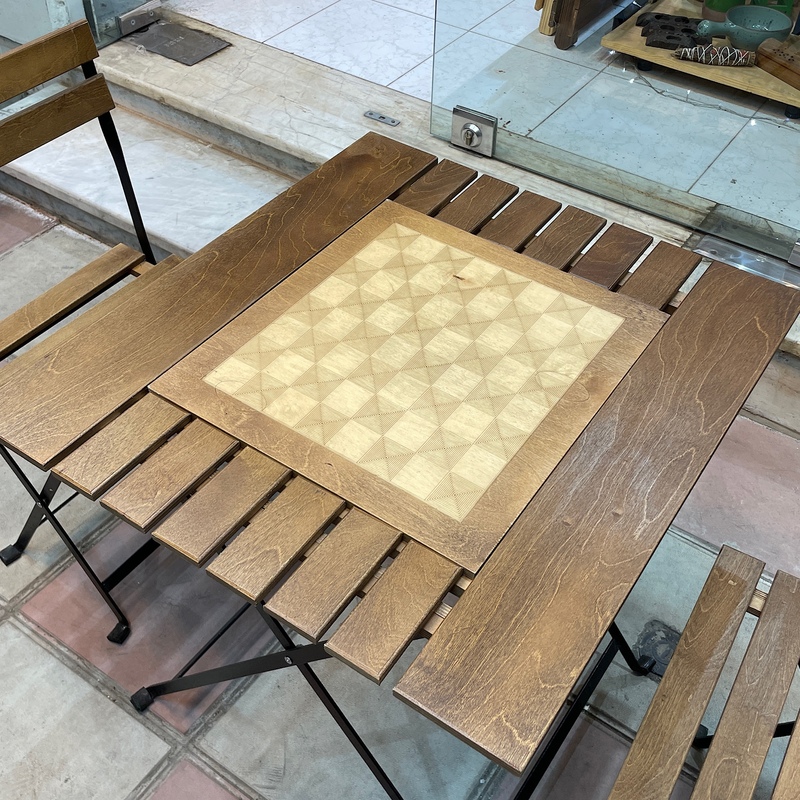 میز  بازی تخته  و شطرنج تاشو همراه با صندلی